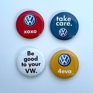 VW Volkswagon Pinback Pins Collectibles New Vintage Set of 4